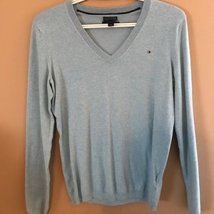 Tommy Hilfiger vneck light blue sweater